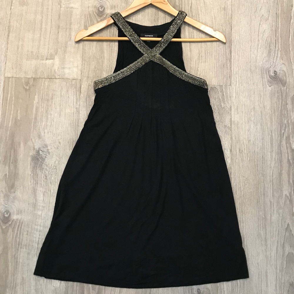 Express Beaded Black Dress